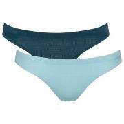 Sloggi Truser 2P ZERO Motion Mini Brief Blå polyester Small Dame