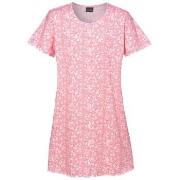 Trofe Sweet Flower Woman Dress Rosa Mønster bomull Medium Dame