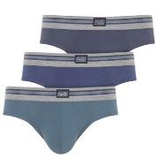 Jockey 3P Cotton Stretch Brief Blå bomull Medium Herre