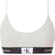 Calvin Klein BH CK96 Unlined Bralette Lysgrå bomull Large Dame