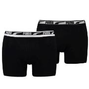 Puma 2P Men Multi Logo Boxer Svart bomull Medium Herre