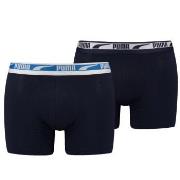 Puma 2P Men Multi Logo Boxer Svart/Blå bomull XX-Large Herre