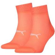 Puma Strømper 2P Sport Light Quarter Socks Korall Str 39/42