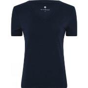 JBS of Denmark Bamboo V-neck Women Slim T-shirt Marine Medium Dame