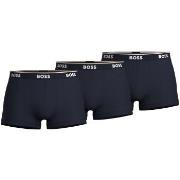 BOSS 3P Cotton Stretch Trunks Mørkblå bomull Small Herre