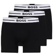 BOSS 3P Solid Cotton Bold Boxer Svart bomull X-Large Herre