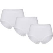Pierre Robert Truser 3P Cotton High Waist Brief Hvit bomull Large Dame