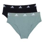 adidas Truser 2P Bikini Brief Svart/Grønn bomull Large Dame