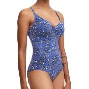 Chantelle EOS Underwire Swimsuit Blå Mønster F 85 Dame