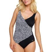 Damella Julia Patterned Swimsuit Svart 40 Dame