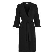 Damella Viscose Plain Wave Robe Svart Bambus Large Dame