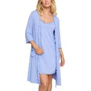 Damella Viscose Plain Wave Robe Lysblå Bambus Large Dame