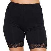 Damella Bamboo Lace Shorts Svart Bambus Small Dame