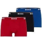 BOSS 3P Cotton Stretch Trunks Svart/Blå bomull Medium Herre