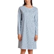 Calida Nights Long Arm Sleepshirt Blå Mønster bomull Small Dame