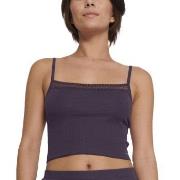 Sloggi GO Ribbed Crop Top Mørkelilla bomull Medium Dame