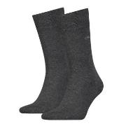 Calvin Klein Strømper 2P Carter Casual Flat Knit Sock Mørkgrå  Str 43/...