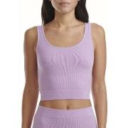 Adidas Sport 3D Rib Cropped Top Lyslilla X-Large Dame