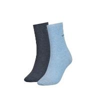 Calvin Klein Strømper 2P Annika Flat Knit Sock Blå/Grå One Size Dame