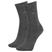 Calvin Klein Strømper 2P Annika Flat Knit Sock Mørkgrå  Strl 37/41 Dam...