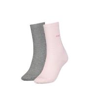 Calvin Klein Strømper 2P Annika Flat Knit Sock Rosa/Grå Strl 37/41 Dam...