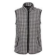 Trofe Houndstooth Vest Svart polyester Small Dame