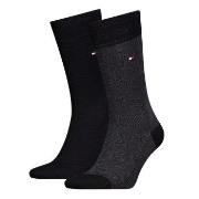 Tommy Hilfiger Strømper 2P Men Birdeye Sock Svart Str 39/42 Herre