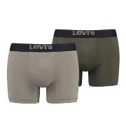 Levis 2P Men Optical Illussion Boxer Brief Khaki bomull Large Herre