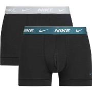 Nike 2P Everyday Cotton Stretch Trunk Svart/Grå bomull Medium Herre