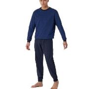 Schiesser Comfort Essentials Long Pyjamas Marine bomull 52 Herre