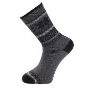 Trofe Knitted Patterned Wool Sock Strømper Grå Str 43/46 Dame