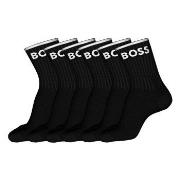 BOSS Strømper 6P Quarter Stripe CC Sock Svart Str 39/42 Herre