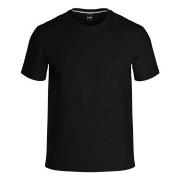 BOSS Rib T Shirt Svart bomull Medium Herre