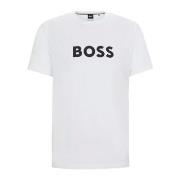 BOSS T Shirt RN Hvit bomull Small Herre