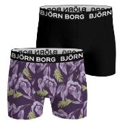 Bjorn Borg Bamboo Cotton Blend Boxer 2P Lilla/Svart Medium Herre