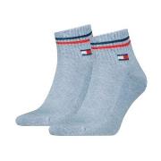 Tommy Men Uni TJ Iconic Quarter Socks Strømper 2P Lysblå Str 39/42 Her...