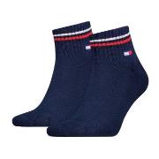 Tommy Men Uni TJ Iconic Quarter Socks Strømper 2P Marine Str 35/38