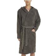 Tommy Hilfiger Cotton Hooded Bathrobe Grå bomull Large Herre