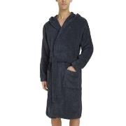 Tommy Hilfiger Cotton Hooded Bathrobe Marine bomull Medium Herre