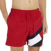 Tommy Hilfiger Badebukser Solid Flag Swim Shorts Rød nylon Small Herre