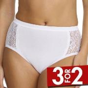 Damella Truser Brief 17860 Midi Hvit bomull Large Dame