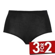 Damella Truser High Waist Maxi Brief Svart merinoull 42 Dame