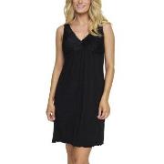 Damella Louise Nightdress Without Sleeves Svart viskose Medium Dame