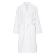 Damella Waffle Knit Robe Hvit bomull 3XL Dame