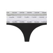 Calvin Klein Truser 3P Modern Logo Thongs Hvit/Grå bomull XX-Large Dam...