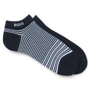 BOSS Strømper 2P Bamboo Ankle Socks Mørkblå Str 39/42 Herre