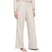 Tommy Hilfiger Established Wide Leg Pants Krem Large Dame