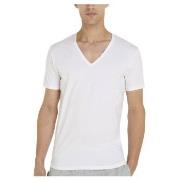 Calvin Klein 2P Modern Cotton Stretch V-neck Hvit bomull Medium Herre