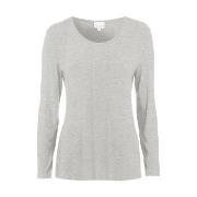 Damella Bamboo Long Sleeve Top Grå Bambus Small Dame