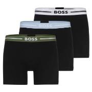 BOSS 3P Power Bold BoxerBr Svart bomull Medium Herre